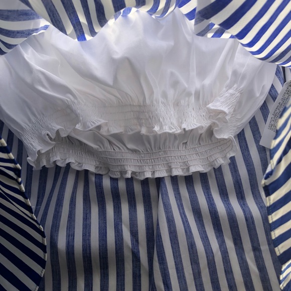 Zara Off Shoulder Striped Top - Picture 3 of 3